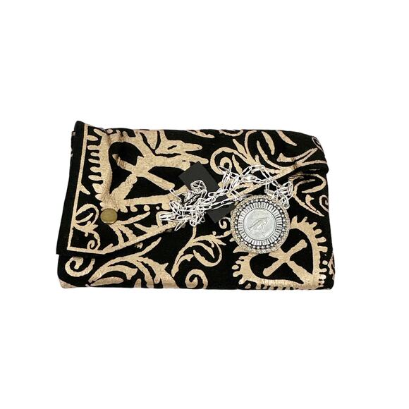 VIRGINS SAINTS & ANGELS Disco Virgin Charm Necklace Silver&Light Colorado Topaz - Picture 3 of 7